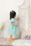 CUTIE PIE COTTON DRESS-SEAFOAM PALE