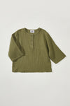 The Muslin Henley -Basil