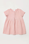 CUTIE PIE COTTON DRESS-DUSTY PINK