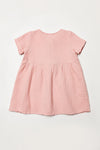 CUTIE PIE COTTON DRESS-DUSTY PINK