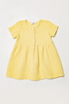 CUTIE PIE COTTON DRESS-BANANA